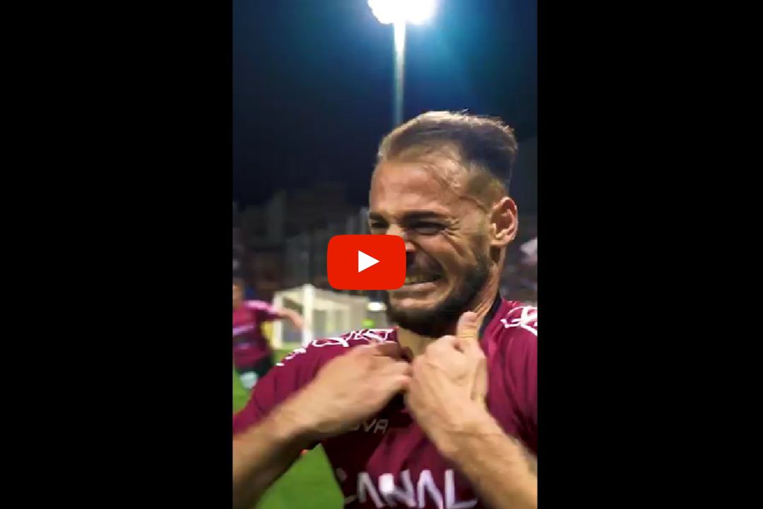 Reggina-Ascoli: la gioia incontenibile di Canotto, l’esultanza e quel momento di lucidità (VIDEO)