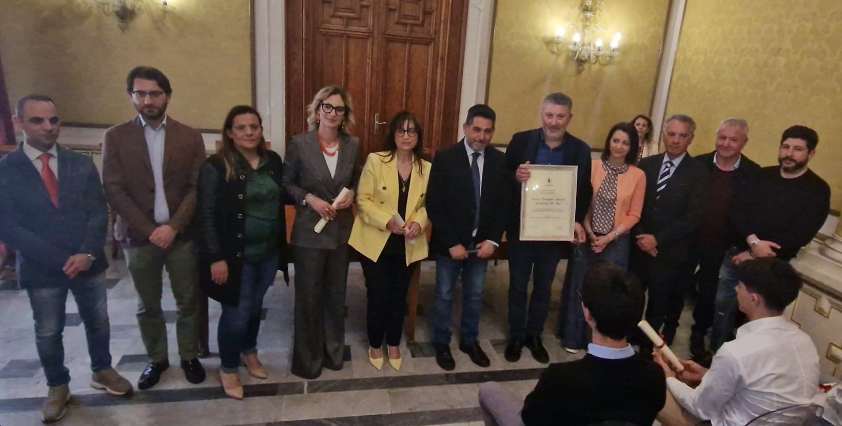 Reggio Calabria – Gli studenti del Liceo Da Vinci vincitori delle Olimpiadi della Cultura accolti a Palazzo San Giorgio