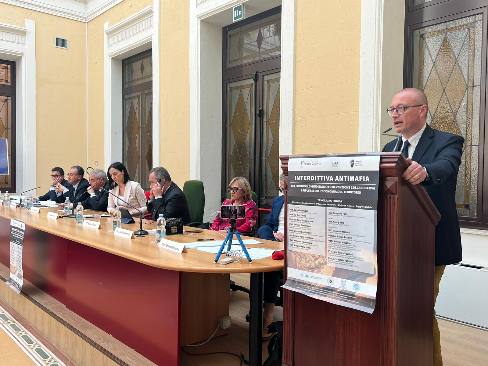 Versace alla tavola rotonda sulle interdittive antimafia: “Dobbiamo essere in grado di coniugare legalità e sviluppo”