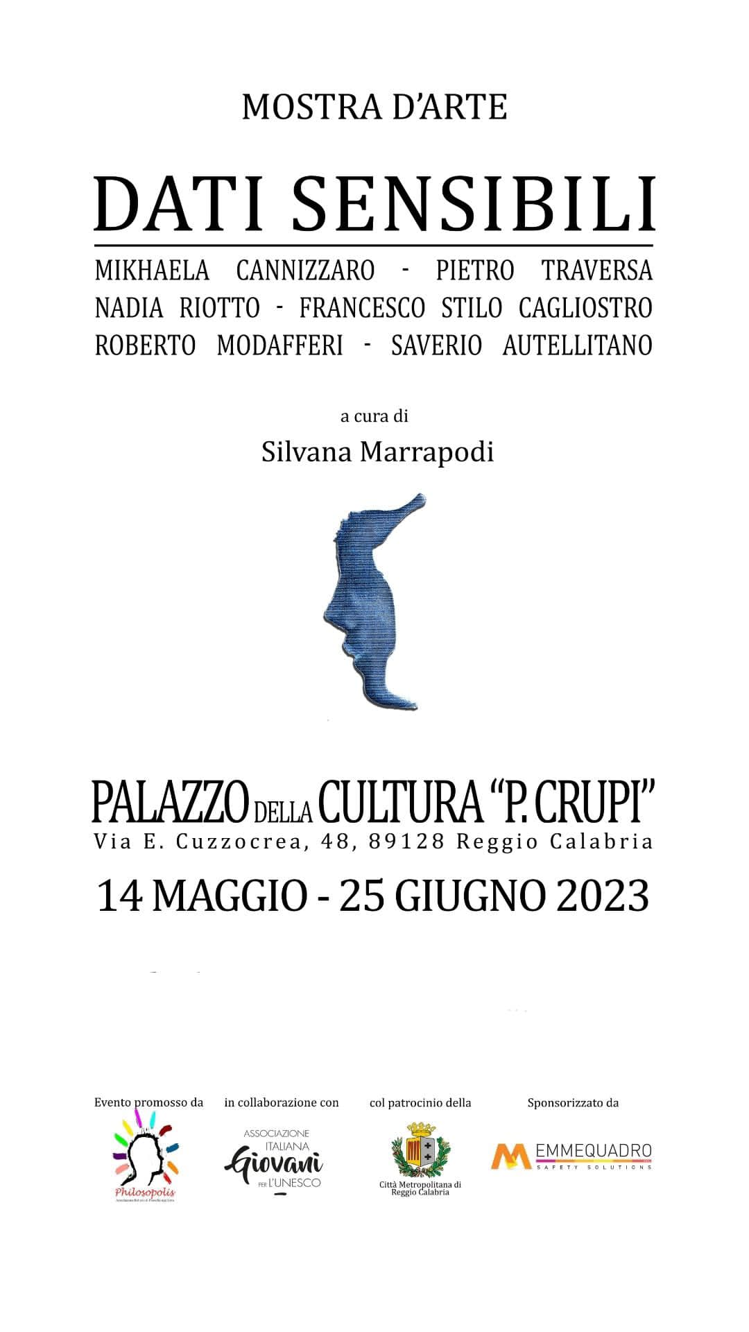 Una nuova perla al Palazzo della Cultura della Città Metropolitana: domenica 14 maggio apre la mostra “Dati Sensibili”