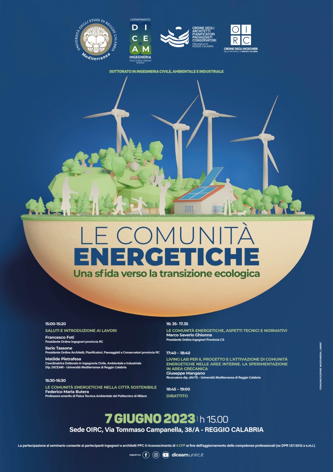 Reggio Calabria – Seminario dal titolo “Le comunità energetiche – Una sfida verso la transizione ecologica”