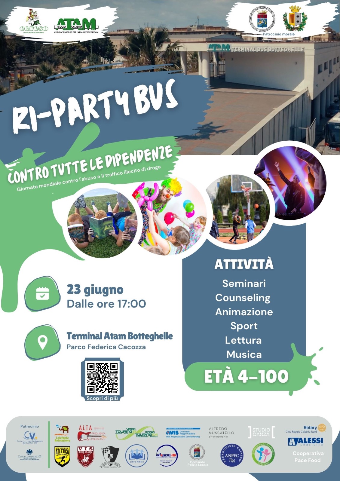 Reggio Calabria – Evento “Ri-Party bus” evento contro tutte le dipendenze