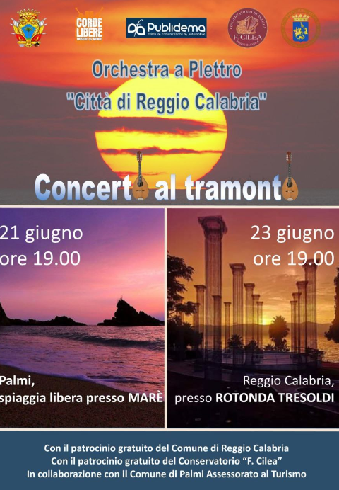 Reggio Calabria – Concerto al tramonto presso la rotonda Tresoldi