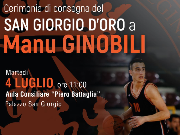 Reggio Calabria – Cerimonia di consegna del San Giorgio d’Oro a Manu Ginobili