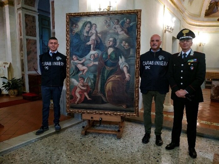 Carabinieri di Cosenza recuperano antico dipinto rubato nel 1993