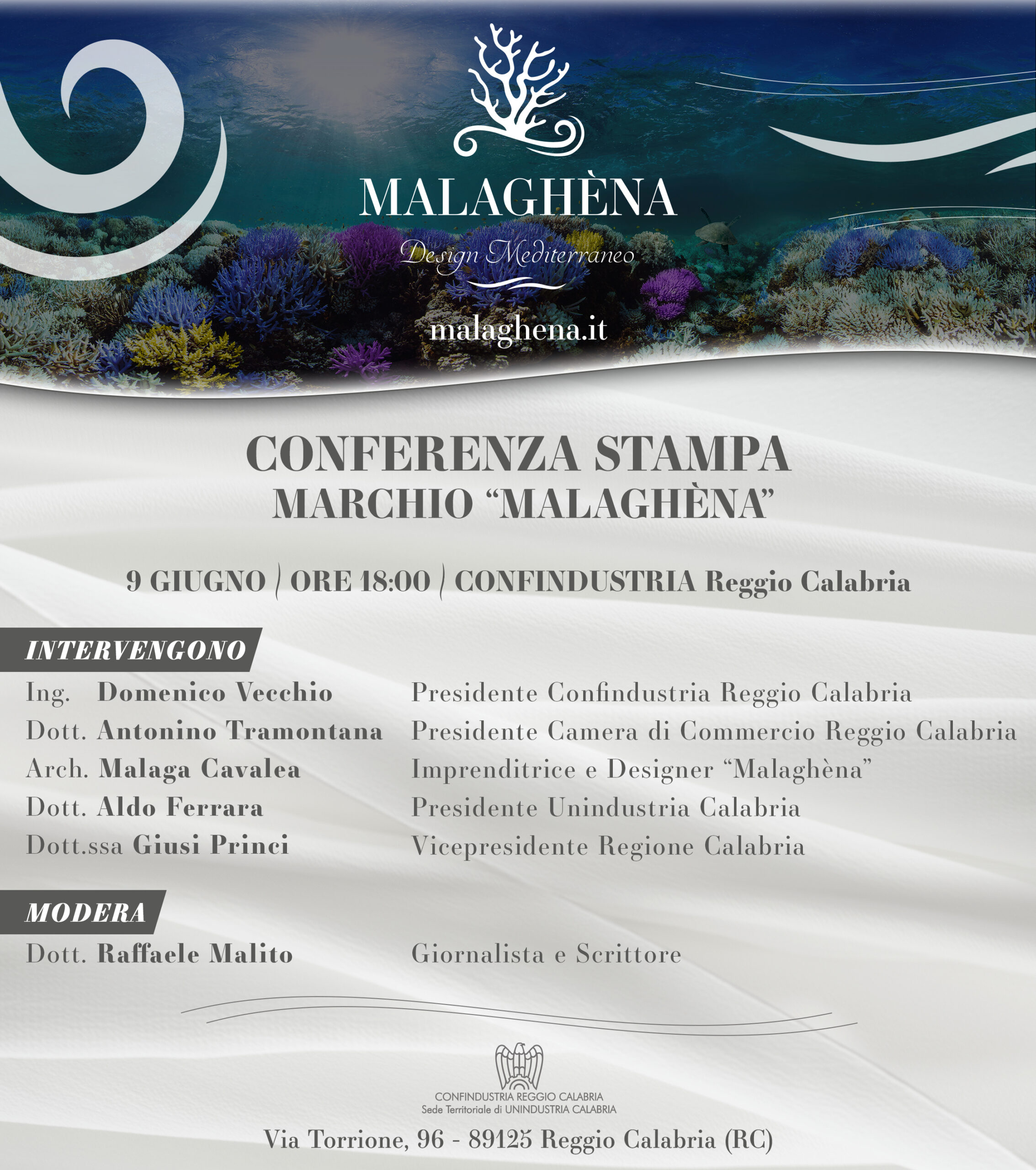 Reggio Calabria – Presentazione del marchio Malaghèna