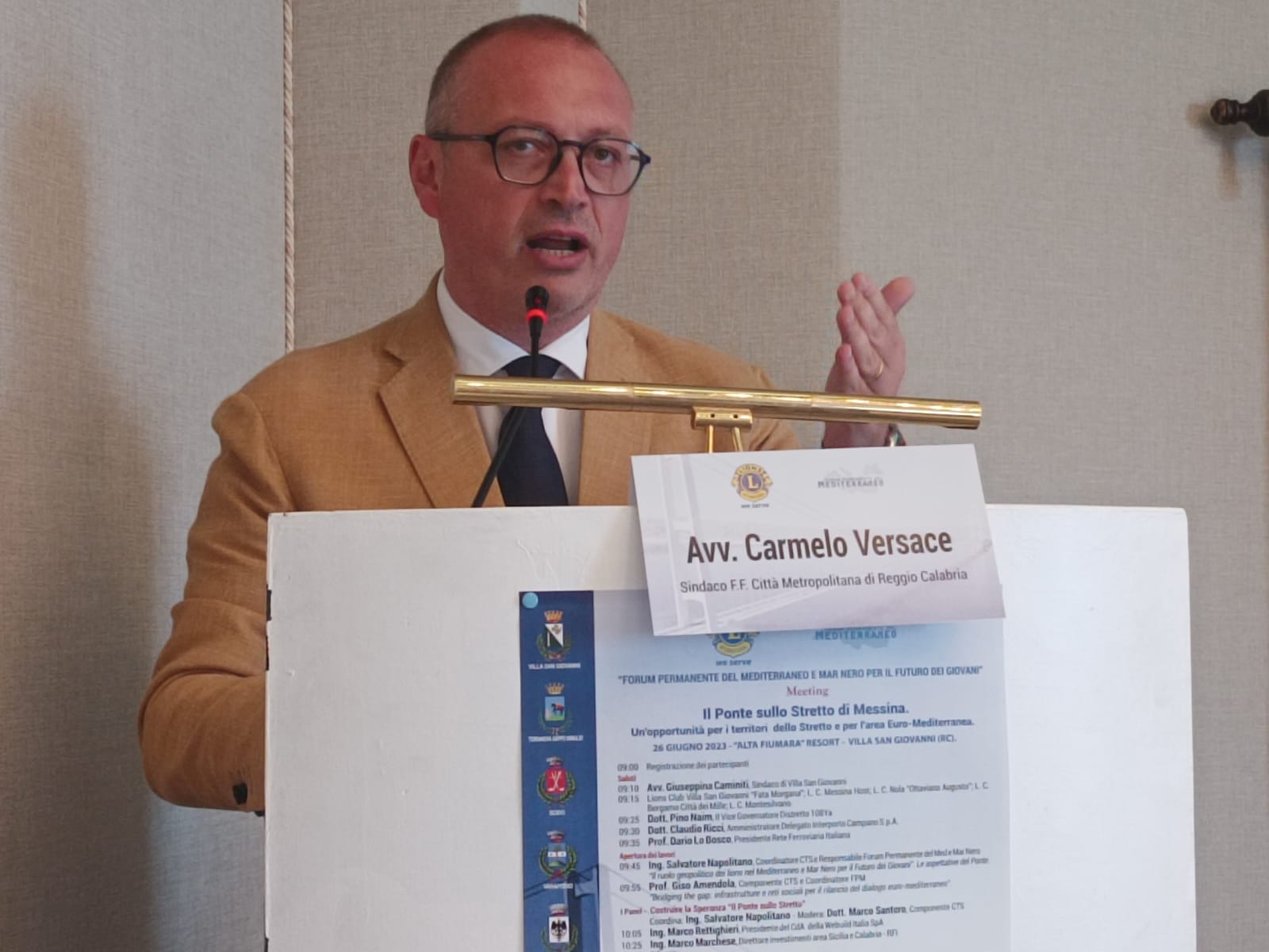 Ponte sullo Stretto, Versace: “Servono opere complementari utili ad unire il territorio al resto del Paese”
