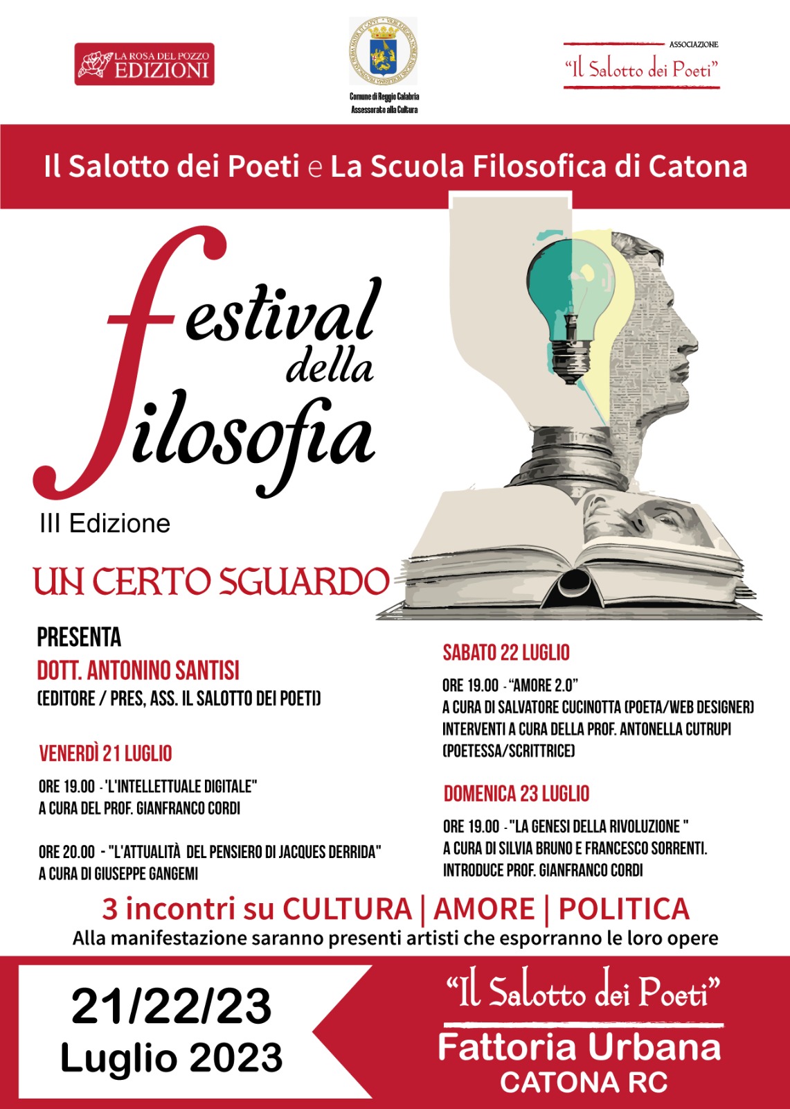 Reggio Calabria – Alla Rosa del Pozzo la terza edizione del Festival della Filosofia