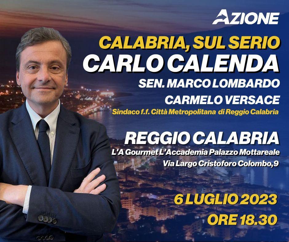 Carlo Calenda a Reggio Calabria, Versace: “Ulteriore segno d’attenzione al nostro territorio”