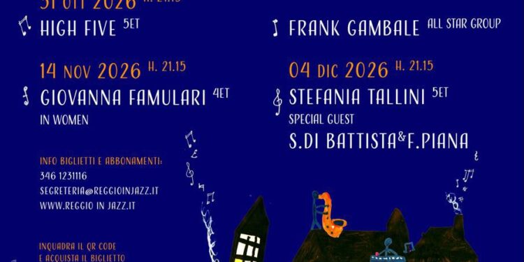 Reggio in Jazz 2026: Torna al Cine Teatro Odeon il Grande Festival Internazionale