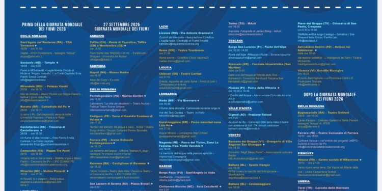 Atlante delle Rive 2026: l’Italia si unisce per la Giornata Mondiale dei Fiumi in una grande azione corale
